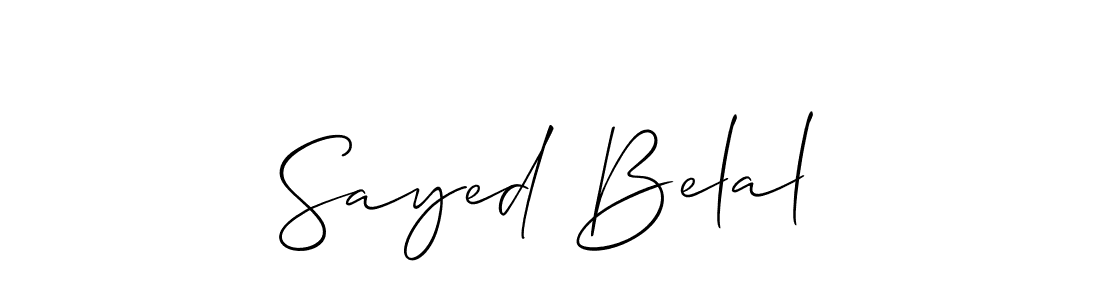 Create a beautiful signature design for name Sayed Belal. With this signature (Allison_Script) fonts, you can make a handwritten signature for free. Sayed Belal signature style 2 images and pictures png