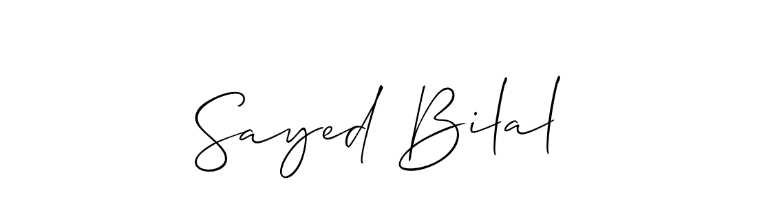 Best and Professional Signature Style for Sayed Bilal. Allison_Script Best Signature Style Collection. Sayed Bilal signature style 2 images and pictures png