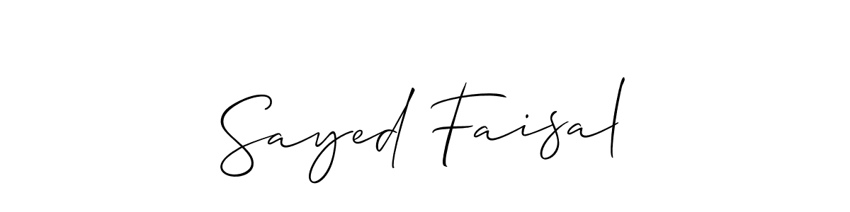 How to make Sayed Faisal signature? Allison_Script is a professional autograph style. Create handwritten signature for Sayed Faisal name. Sayed Faisal signature style 2 images and pictures png