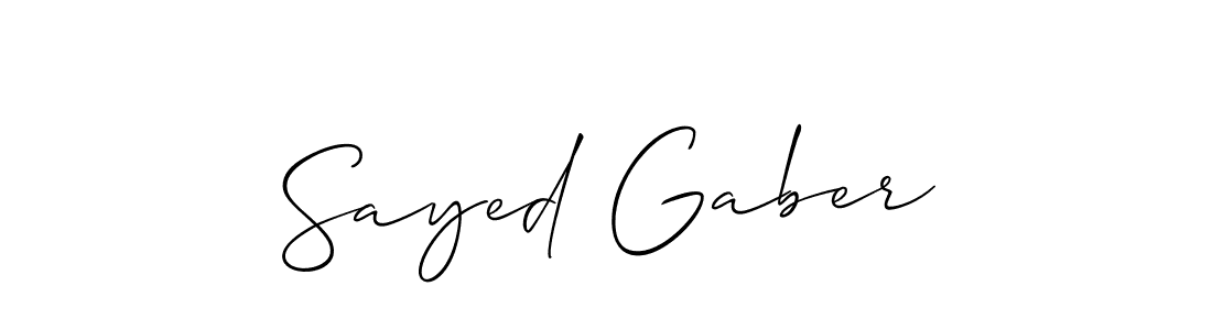 Also we have Sayed Gaber name is the best signature style. Create professional handwritten signature collection using Allison_Script autograph style. Sayed Gaber signature style 2 images and pictures png