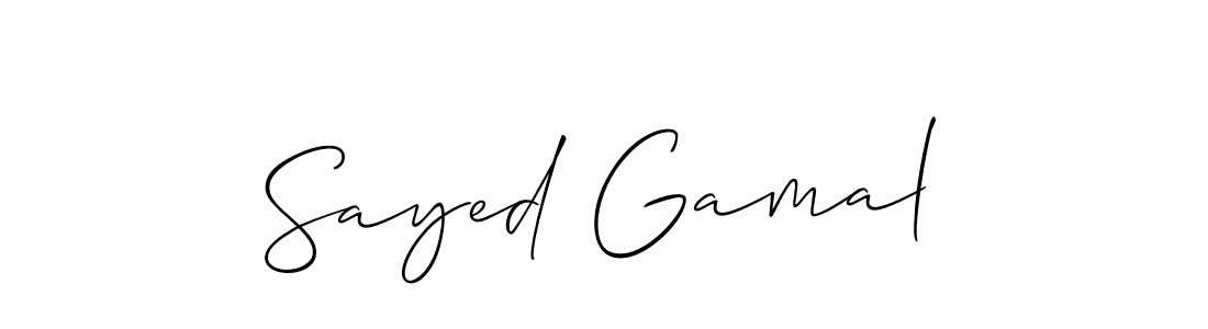 Best and Professional Signature Style for Sayed Gamal. Allison_Script Best Signature Style Collection. Sayed Gamal signature style 2 images and pictures png