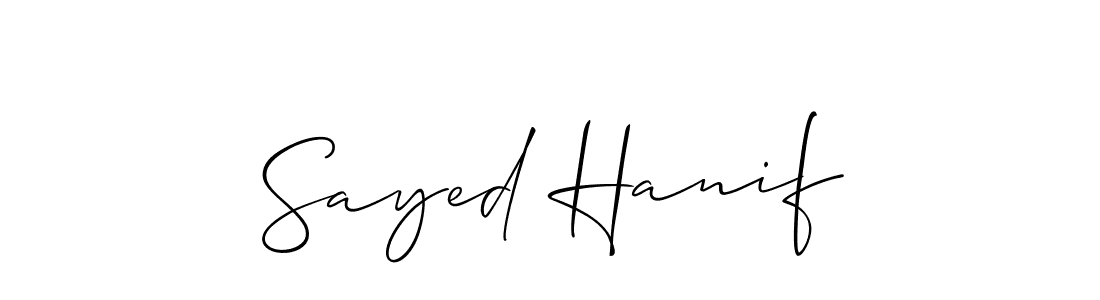 How to Draw Sayed Hanif signature style? Allison_Script is a latest design signature styles for name Sayed Hanif. Sayed Hanif signature style 2 images and pictures png