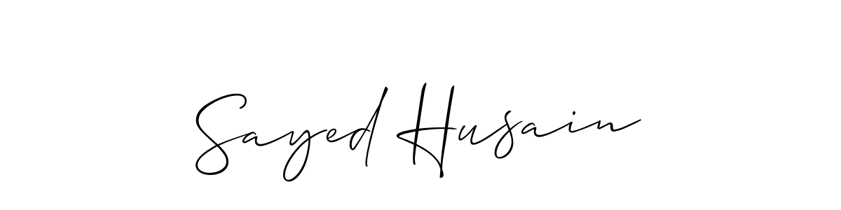 How to make Sayed Husain signature? Allison_Script is a professional autograph style. Create handwritten signature for Sayed Husain name. Sayed Husain signature style 2 images and pictures png