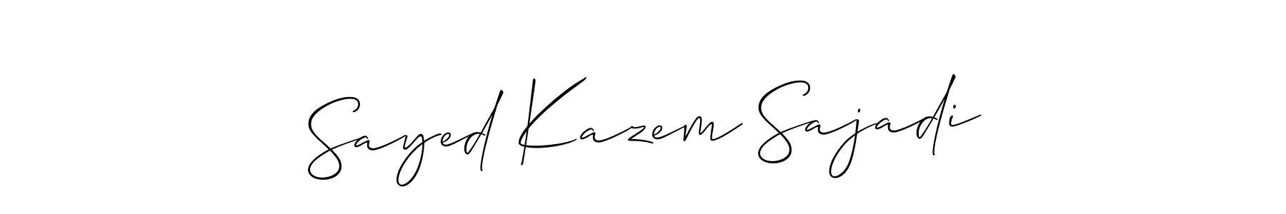 You should practise on your own different ways (Allison_Script) to write your name (Sayed Kazem Sajadi) in signature. don't let someone else do it for you. Sayed Kazem Sajadi signature style 2 images and pictures png