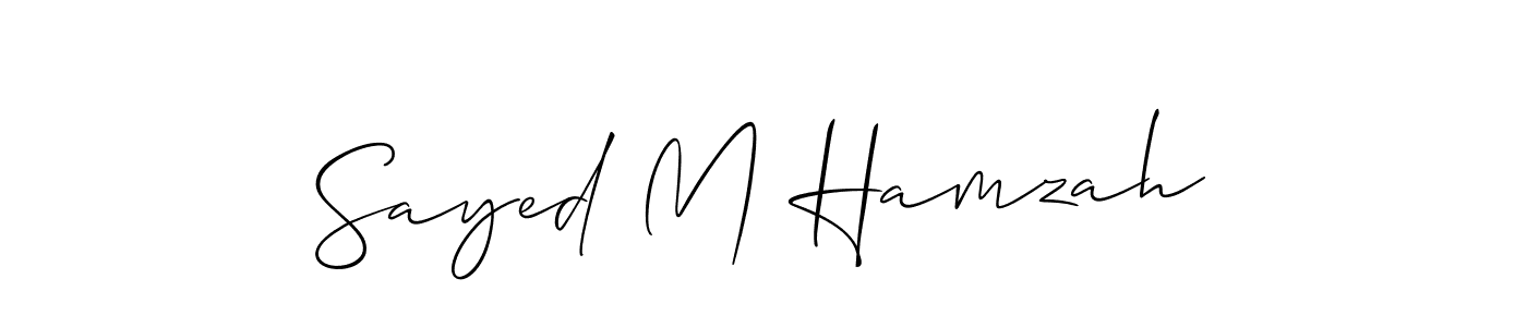 How to make Sayed M Hamzah signature? Allison_Script is a professional autograph style. Create handwritten signature for Sayed M Hamzah name. Sayed M Hamzah signature style 2 images and pictures png