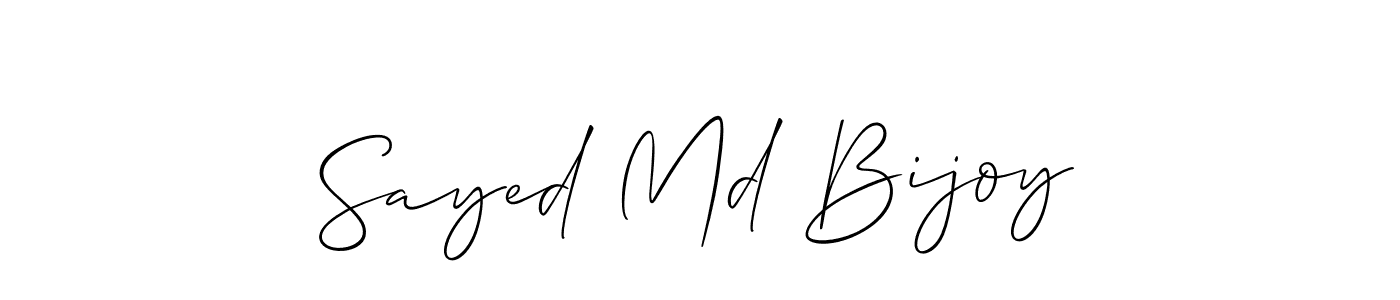 Also You can easily find your signature by using the search form. We will create Sayed Md Bijoy name handwritten signature images for you free of cost using Allison_Script sign style. Sayed Md Bijoy signature style 2 images and pictures png