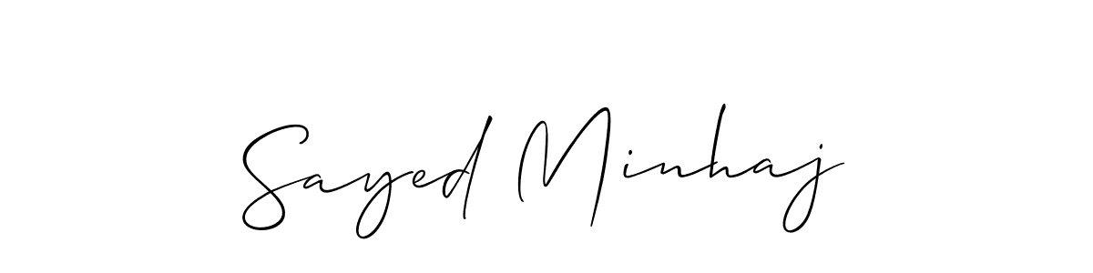 The best way (Allison_Script) to make a short signature is to pick only two or three words in your name. The name Sayed Minhaj include a total of six letters. For converting this name. Sayed Minhaj signature style 2 images and pictures png