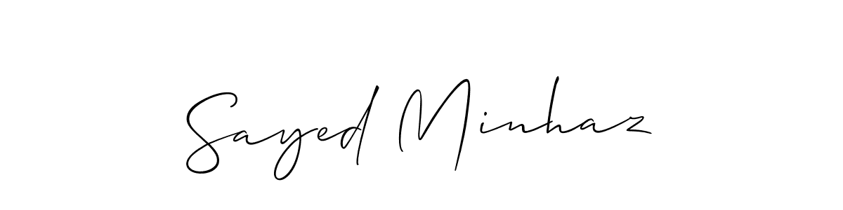 Similarly Allison_Script is the best handwritten signature design. Signature creator online .You can use it as an online autograph creator for name Sayed Minhaz. Sayed Minhaz signature style 2 images and pictures png