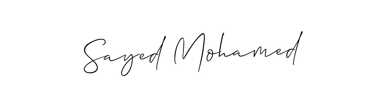 How to make Sayed Mohamed signature? Allison_Script is a professional autograph style. Create handwritten signature for Sayed Mohamed name. Sayed Mohamed signature style 2 images and pictures png