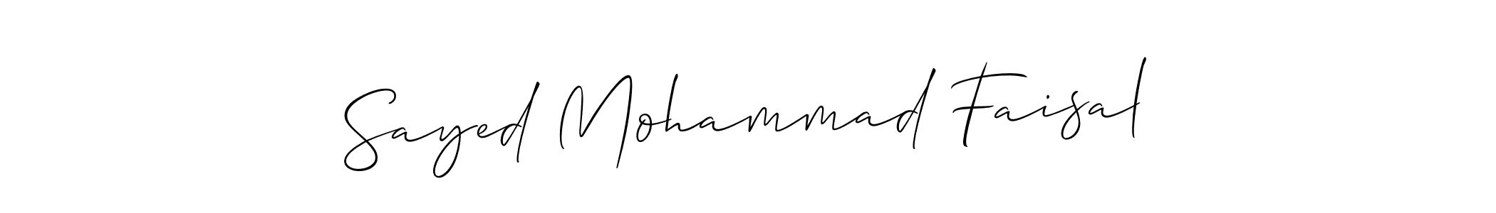 Make a beautiful signature design for name Sayed Mohammad Faisal. With this signature (Allison_Script) style, you can create a handwritten signature for free. Sayed Mohammad Faisal signature style 2 images and pictures png