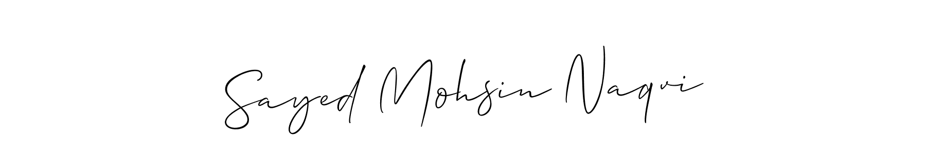How to make Sayed Mohsin Naqvi name signature. Use Allison_Script style for creating short signs online. This is the latest handwritten sign. Sayed Mohsin Naqvi signature style 2 images and pictures png