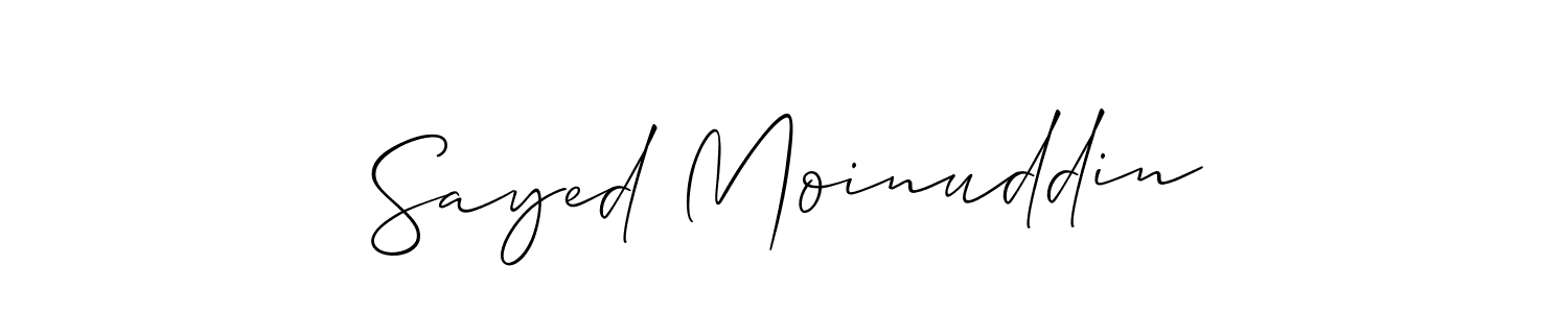 Also we have Sayed Moinuddin name is the best signature style. Create professional handwritten signature collection using Allison_Script autograph style. Sayed Moinuddin signature style 2 images and pictures png