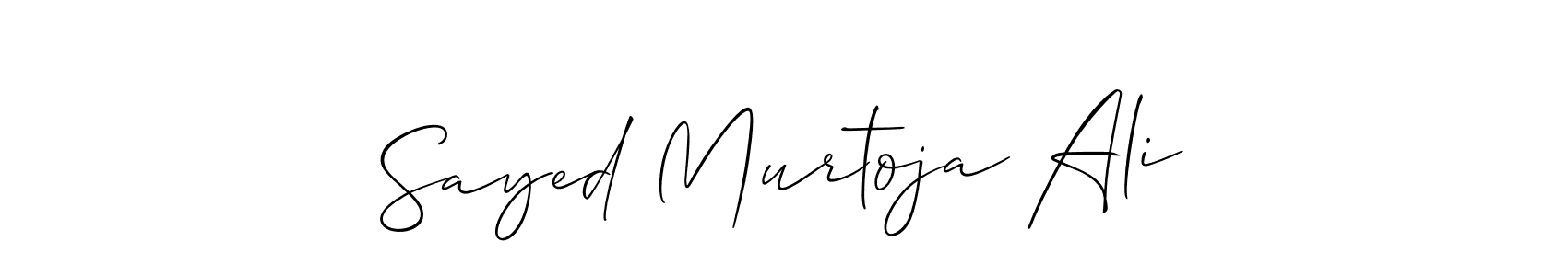 It looks lik you need a new signature style for name Sayed Murtoja Ali. Design unique handwritten (Allison_Script) signature with our free signature maker in just a few clicks. Sayed Murtoja Ali signature style 2 images and pictures png