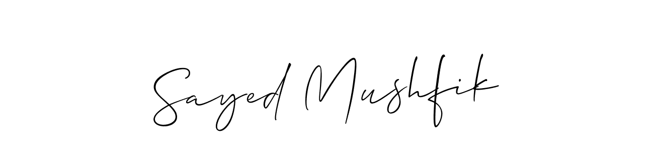 Allison_Script is a professional signature style that is perfect for those who want to add a touch of class to their signature. It is also a great choice for those who want to make their signature more unique. Get Sayed Mushfik name to fancy signature for free. Sayed Mushfik signature style 2 images and pictures png