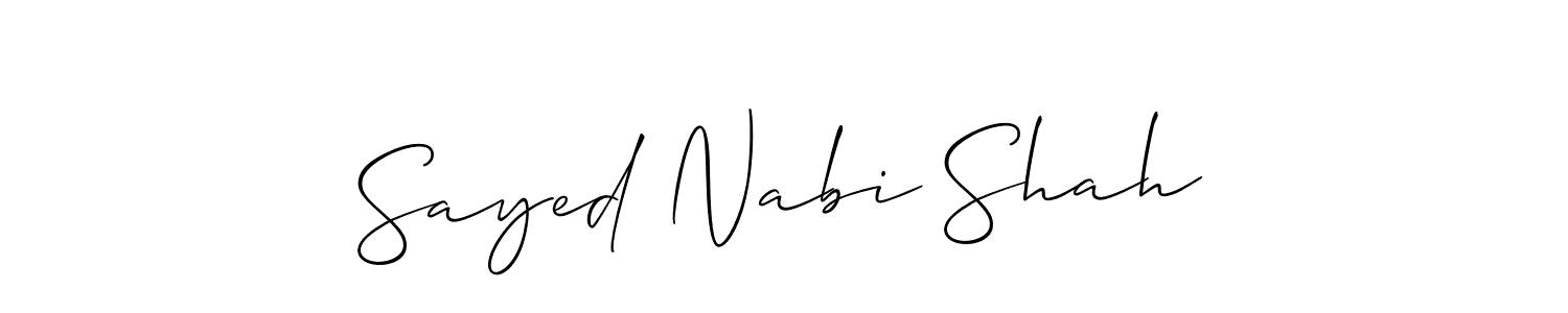 It looks lik you need a new signature style for name Sayed Nabi Shah. Design unique handwritten (Allison_Script) signature with our free signature maker in just a few clicks. Sayed Nabi Shah signature style 2 images and pictures png