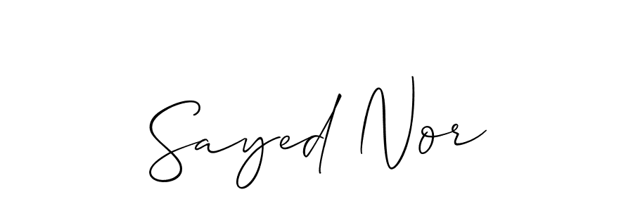 Design your own signature with our free online signature maker. With this signature software, you can create a handwritten (Allison_Script) signature for name Sayed Nor. Sayed Nor signature style 2 images and pictures png