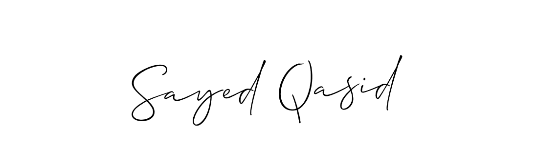 Design your own signature with our free online signature maker. With this signature software, you can create a handwritten (Allison_Script) signature for name Sayed Qasid. Sayed Qasid signature style 2 images and pictures png