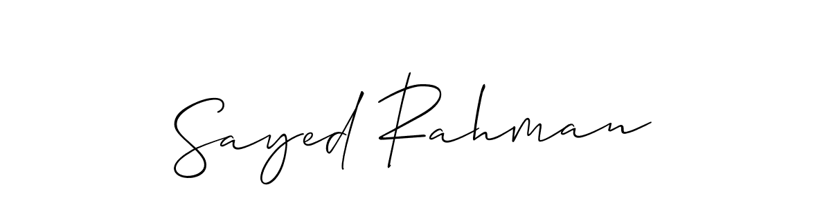 How to Draw Sayed Rahman signature style? Allison_Script is a latest design signature styles for name Sayed Rahman. Sayed Rahman signature style 2 images and pictures png