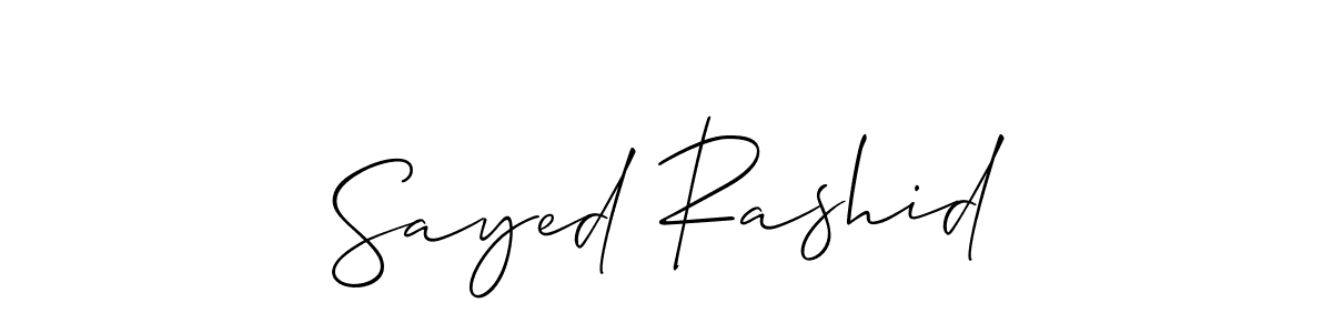 This is the best signature style for the Sayed Rashid name. Also you like these signature font (Allison_Script). Mix name signature. Sayed Rashid signature style 2 images and pictures png