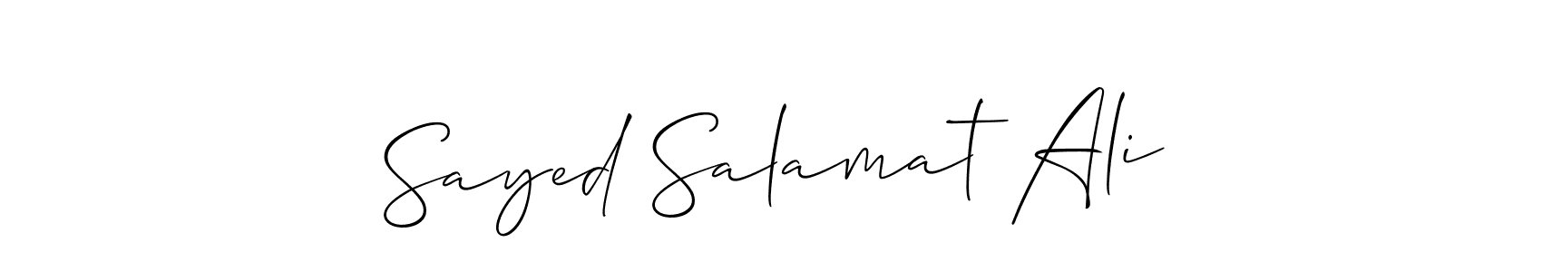 You can use this online signature creator to create a handwritten signature for the name Sayed Salamat Ali. This is the best online autograph maker. Sayed Salamat Ali signature style 2 images and pictures png