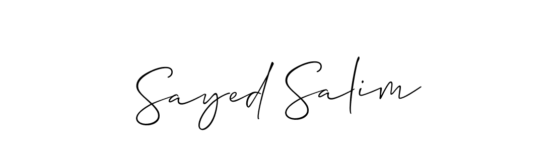 How to Draw Sayed Salim signature style? Allison_Script is a latest design signature styles for name Sayed Salim. Sayed Salim signature style 2 images and pictures png