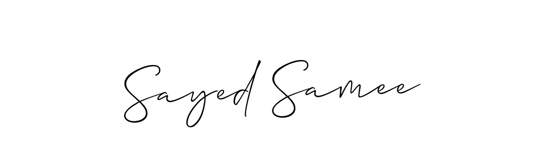 Also we have Sayed Samee name is the best signature style. Create professional handwritten signature collection using Allison_Script autograph style. Sayed Samee signature style 2 images and pictures png