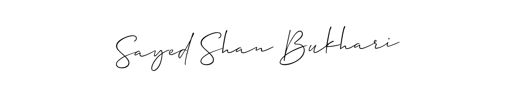 Also we have Sayed Shan Bukhari name is the best signature style. Create professional handwritten signature collection using Allison_Script autograph style. Sayed Shan Bukhari signature style 2 images and pictures png