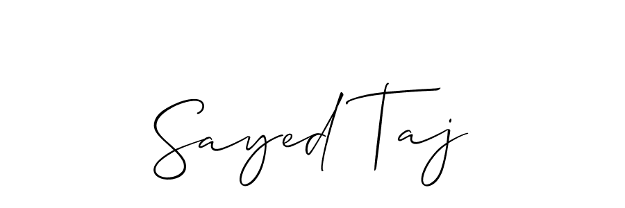 Once you've used our free online signature maker to create your best signature Allison_Script style, it's time to enjoy all of the benefits that Sayed Taj name signing documents. Sayed Taj signature style 2 images and pictures png