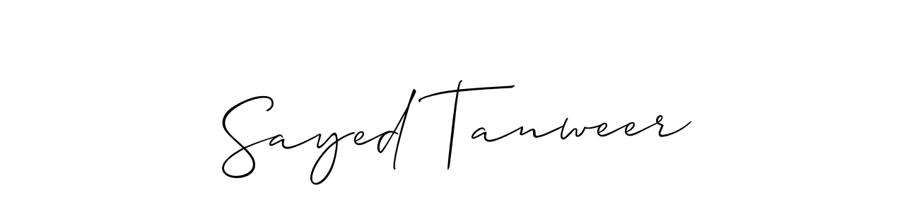 Use a signature maker to create a handwritten signature online. With this signature software, you can design (Allison_Script) your own signature for name Sayed Tanweer. Sayed Tanweer signature style 2 images and pictures png