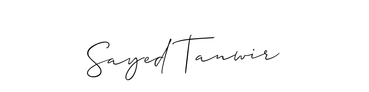 Sayed Tanwir stylish signature style. Best Handwritten Sign (Allison_Script) for my name. Handwritten Signature Collection Ideas for my name Sayed Tanwir. Sayed Tanwir signature style 2 images and pictures png