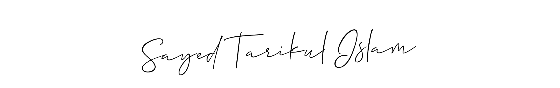 Create a beautiful signature design for name Sayed Tarikul Islam. With this signature (Allison_Script) fonts, you can make a handwritten signature for free. Sayed Tarikul Islam signature style 2 images and pictures png