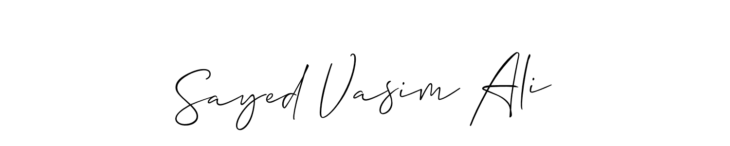 See photos of Sayed Vasim Ali official signature by Spectra . Check more albums & portfolios. Read reviews & check more about Allison_Script font. Sayed Vasim Ali signature style 2 images and pictures png