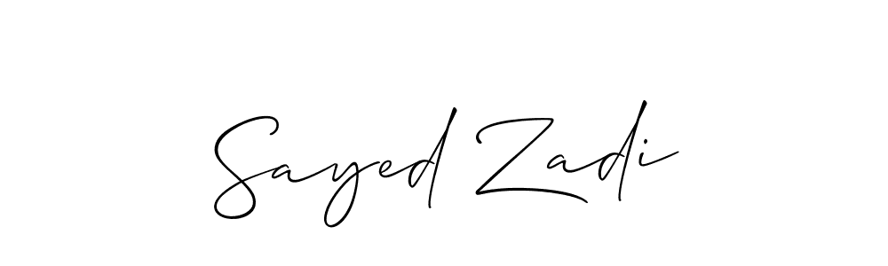 You should practise on your own different ways (Allison_Script) to write your name (Sayed Zadi) in signature. don't let someone else do it for you. Sayed Zadi signature style 2 images and pictures png