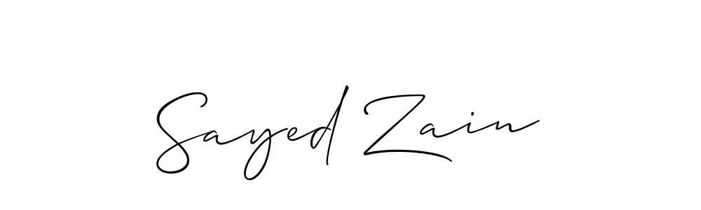 It looks lik you need a new signature style for name Sayed Zain. Design unique handwritten (Allison_Script) signature with our free signature maker in just a few clicks. Sayed Zain signature style 2 images and pictures png