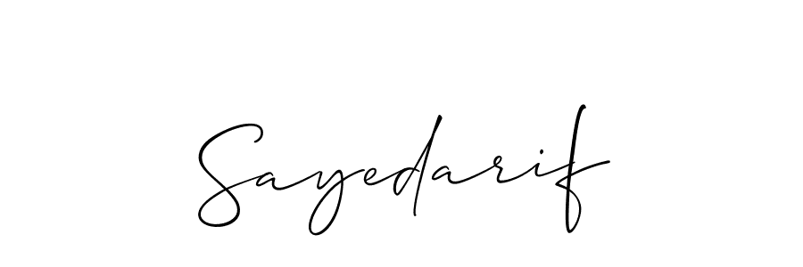 Allison_Script is a professional signature style that is perfect for those who want to add a touch of class to their signature. It is also a great choice for those who want to make their signature more unique. Get Sayedarif name to fancy signature for free. Sayedarif signature style 2 images and pictures png
