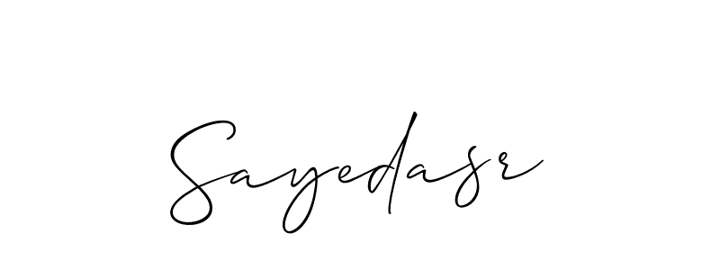 It looks lik you need a new signature style for name Sayedasr. Design unique handwritten (Allison_Script) signature with our free signature maker in just a few clicks. Sayedasr signature style 2 images and pictures png