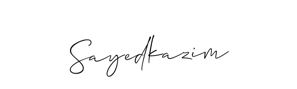 Also we have Sayedkazim name is the best signature style. Create professional handwritten signature collection using Allison_Script autograph style. Sayedkazim signature style 2 images and pictures png