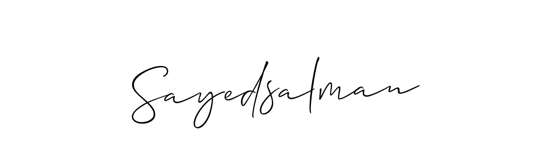 Design your own signature with our free online signature maker. With this signature software, you can create a handwritten (Allison_Script) signature for name Sayedsalman. Sayedsalman signature style 2 images and pictures png