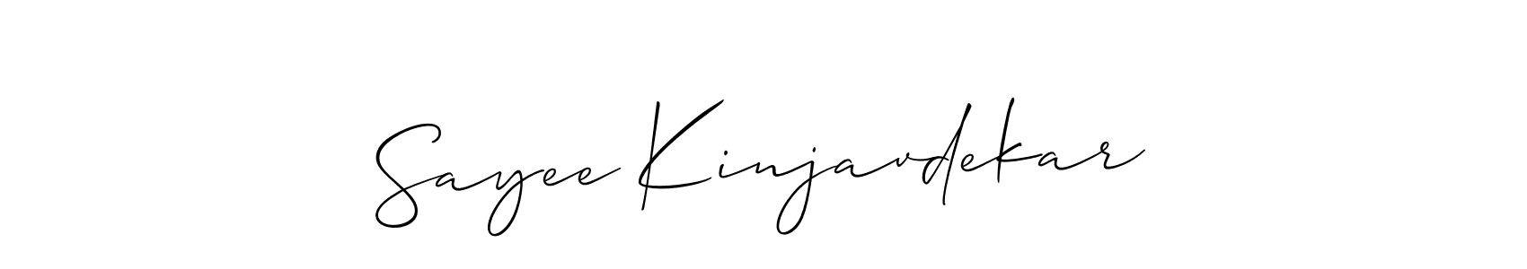 Create a beautiful signature design for name Sayee Kinjavdekar. With this signature (Allison_Script) fonts, you can make a handwritten signature for free. Sayee Kinjavdekar signature style 2 images and pictures png