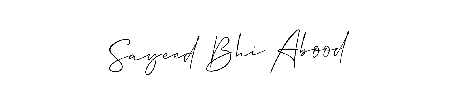 See photos of Sayeed Bhi Abood official signature by Spectra . Check more albums & portfolios. Read reviews & check more about Allison_Script font. Sayeed Bhi Abood signature style 2 images and pictures png