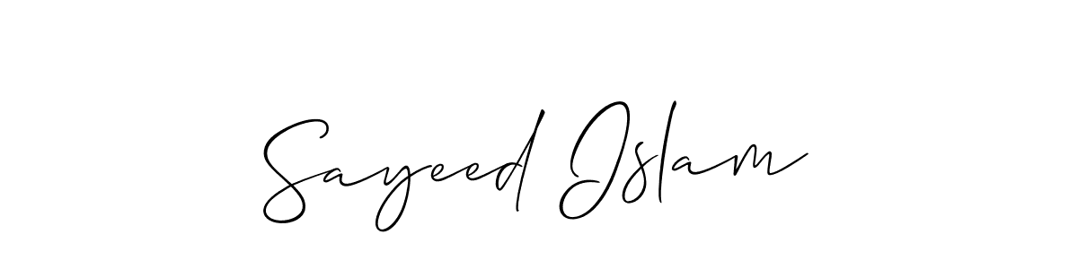 It looks lik you need a new signature style for name Sayeed Islam. Design unique handwritten (Allison_Script) signature with our free signature maker in just a few clicks. Sayeed Islam signature style 2 images and pictures png