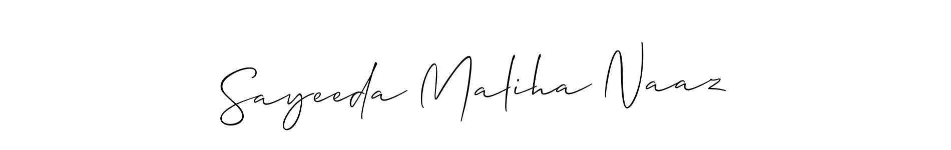 This is the best signature style for the Sayeeda Maliha Naaz name. Also you like these signature font (Allison_Script). Mix name signature. Sayeeda Maliha Naaz signature style 2 images and pictures png