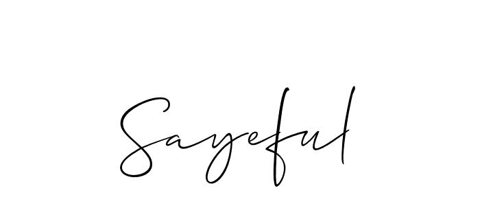 Make a beautiful signature design for name Sayeful. Use this online signature maker to create a handwritten signature for free. Sayeful signature style 2 images and pictures png