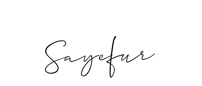 Best and Professional Signature Style for Sayefur. Allison_Script Best Signature Style Collection. Sayefur signature style 2 images and pictures png