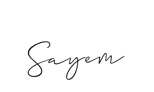 The best way (Allison_Script) to make a short signature is to pick only two or three words in your name. The name Sayem include a total of six letters. For converting this name. Sayem signature style 2 images and pictures png