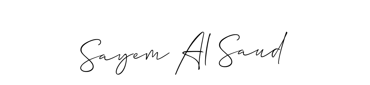 Make a short Sayem Al Saud signature style. Manage your documents anywhere anytime using Allison_Script. Create and add eSignatures, submit forms, share and send files easily. Sayem Al Saud signature style 2 images and pictures png