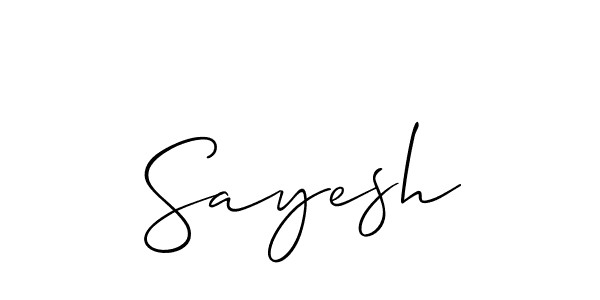 It looks lik you need a new signature style for name Sayesh. Design unique handwritten (Allison_Script) signature with our free signature maker in just a few clicks. Sayesh signature style 2 images and pictures png