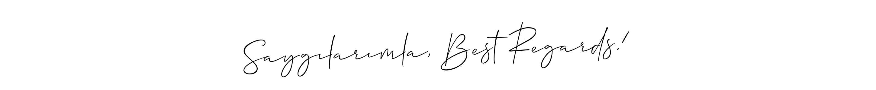 Check out images of Autograph of Saygılarımla, Best Regards! name. Actor Saygılarımla, Best Regards! Signature Style. Allison_Script is a professional sign style online. Saygılarımla, Best Regards! signature style 2 images and pictures png