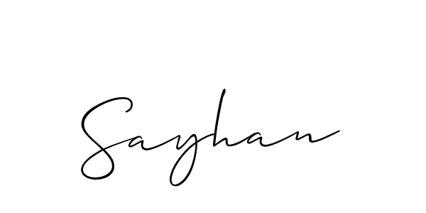 if you are searching for the best signature style for your name Sayhan. so please give up your signature search. here we have designed multiple signature styles  using Allison_Script. Sayhan signature style 2 images and pictures png