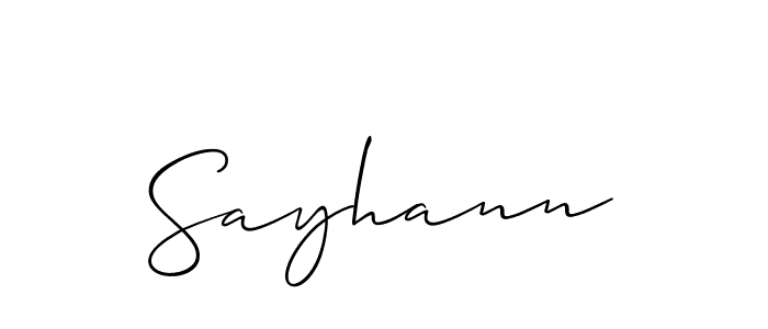 Make a beautiful signature design for name Sayhann. With this signature (Allison_Script) style, you can create a handwritten signature for free. Sayhann signature style 2 images and pictures png